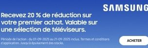 Samsung: - 20% sur votre premier achat