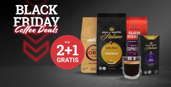 Koffiemarkt Black Friday: tot 33% korting op premium koffie