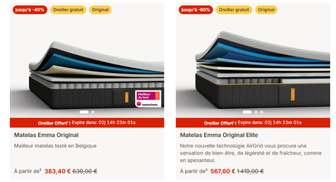 Des nuits douces à petit prix : les Offres de Printemps Emma Matelas jusqu'à -60 %