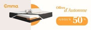 Offres d'automne : jusqu'à - 50% chez Emma Matelas